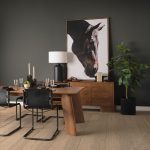 Berbick 33" Total Height Black Leather w/ Iron Frame Dining Chair