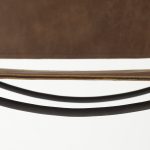 Berbick 43" Total Height Medium Brown Leather w/ Iron Frame Bar Stool