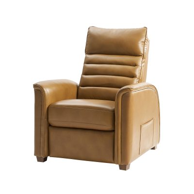 Bernhard Camel Leather Power Zero Gravity Recliner USB Port Equipped