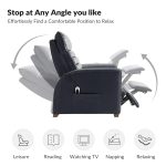 Bernhard Navy Leather Power Zero Gravity Recliner