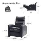Bernhard Navy Leather Power Zero Gravity Recliner