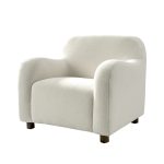 Bernie Ivory Lamb Wool Upholstered Armchair 7 Bernie Ivory Lamb Wool Upholstered Armchair