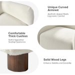Bernie Ivory Lamb Wool Upholstered Armchair 10 Bernie Ivory Lamb Wool Upholstered Armchair
