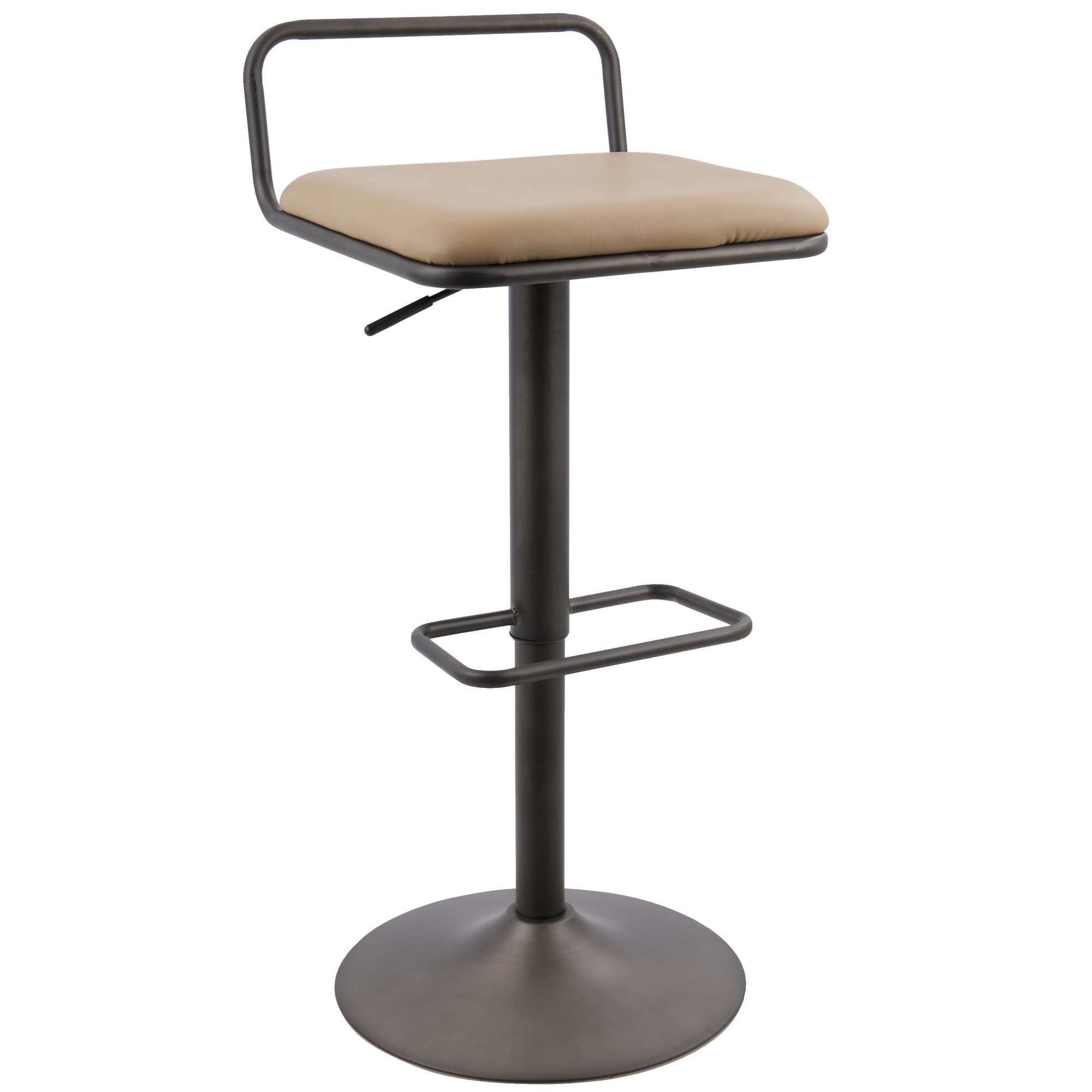 Beta Industrial Camel Faux Leather Barstool (Set of 2) 5 Beta Industrial Camel Faux Leather Barstool (Set of 2) - Image 5