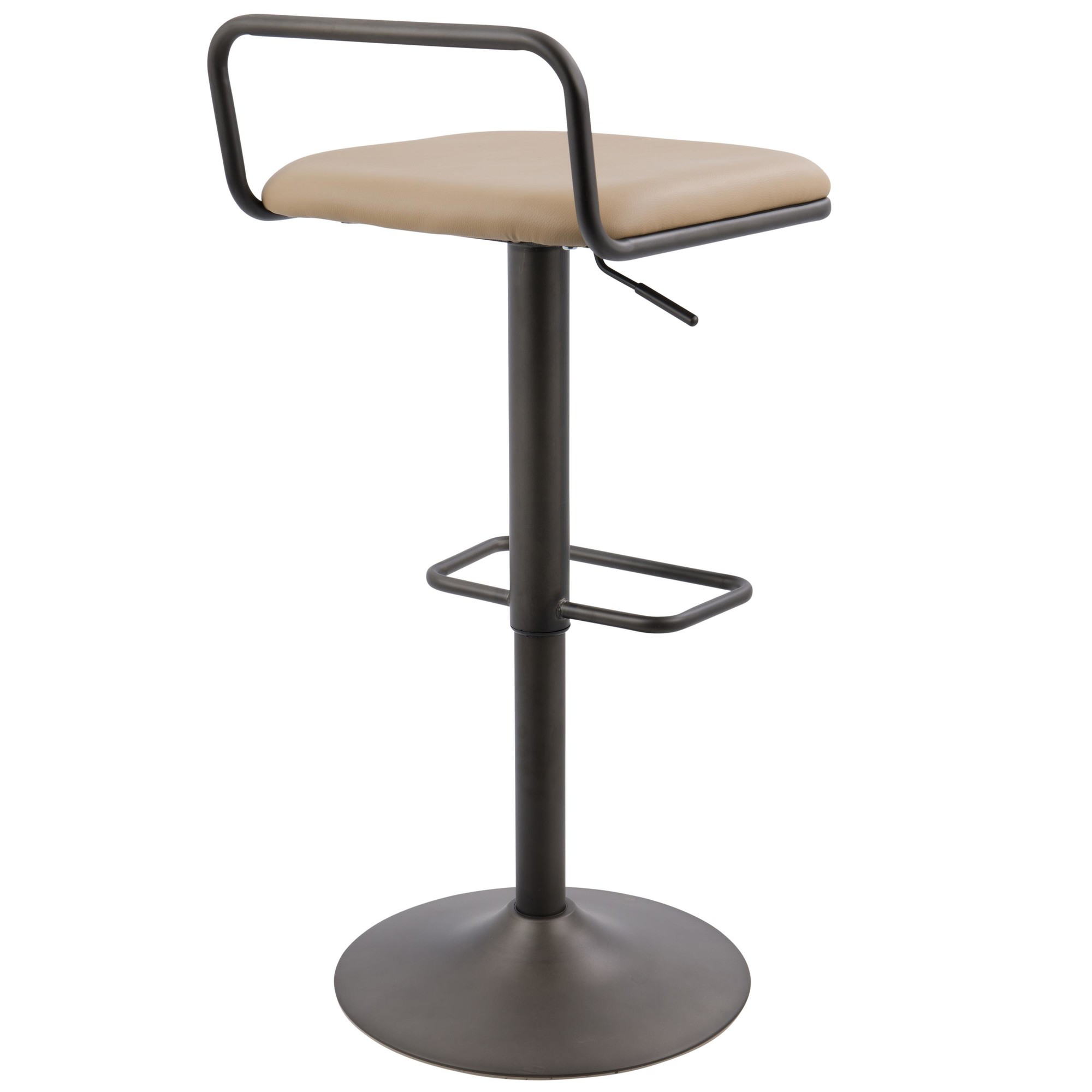 Beta Industrial Camel Faux Leather Barstool (Set of 2) 7 Beta Industrial Camel Faux Leather Barstool (Set of 2) - Image 7