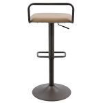 Beta Industrial Camel Faux Leather Barstool (Set of 2) 20 Beta Industrial Camel Faux Leather Barstool (Set of 2)