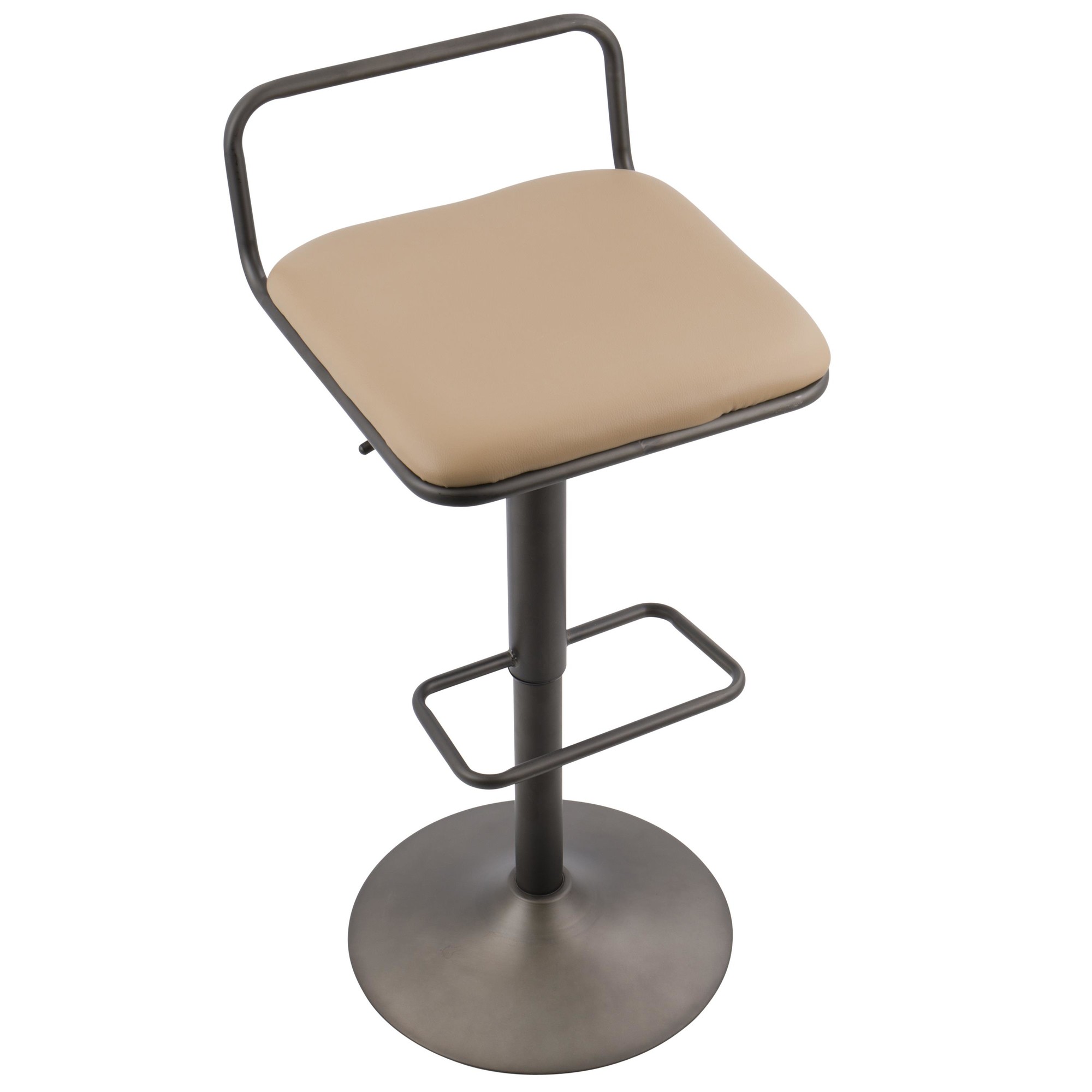 Beta Industrial Camel Faux Leather Barstool (Set of 2) 10 Beta Industrial Camel Faux Leather Barstool (Set of 2) - Image 10