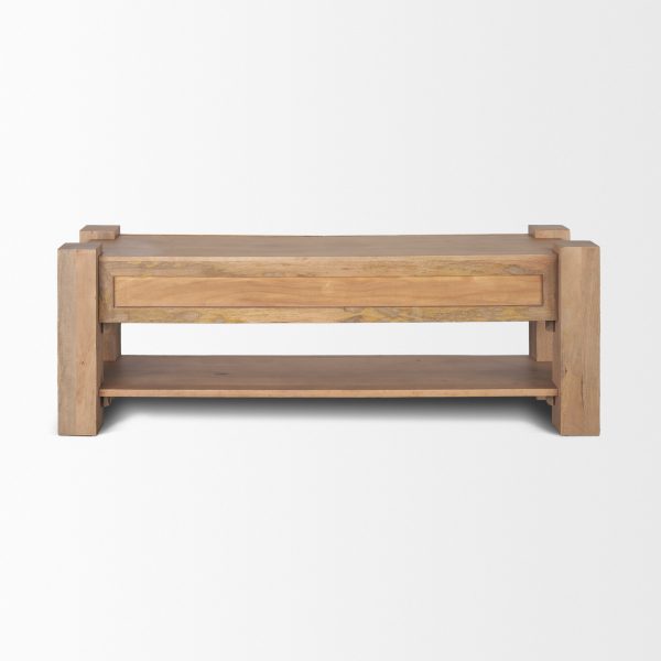 Beth Light Brown Wood Media Console 5