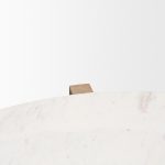Bianca Light Brown Wood w/ Round Marble Top Coffee Table