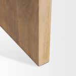 Bianca Light Brown Wood w/ Round Marble Top Coffee Table