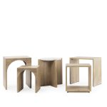 Bianca Wood and Marble Accent Table