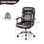 Big and Tall Adjustable Office Chair with Metal Base