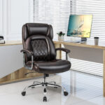 Big and Tall Adjustable Office Chair with Metal Base