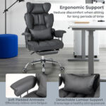 Big and Tall Reclining Office Chair with Footrest and Lumbar