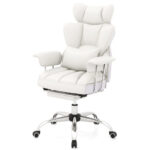Big and Tall Reclining Office Chair with Footrest and Lumbar