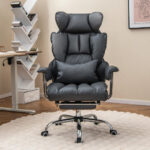 Big and Tall Reclining Office Chair with Footrest and Lumbar