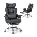 Big and Tall Reclining Office Chair with Footrest and Lumbar