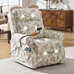 Billy Bird Print Linen Power Lift Assist Massage Recliner 7 Billy Bird Print Linen Power Lift Assist Massage Recliner
