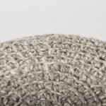 Bina 19.0L x 19.0W x 15.0H Taupe 4 Legged Wool Stool