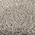 Bina 19.0L x 19.0W x 15.0H Taupe 4 Legged Wool Stool
