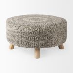 Bina 30.0L x 30.0W x 15.0H Dark Gray 4 Legged Wool Stool 15 Bina 30.0L x 30.0W x 15.0H Dark Gray 4 Legged Wool Stool