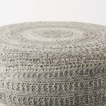Bina 30.0L x 30.0W x 15.0H Dark Gray 4 Legged Wool Stool 21 Bina 30.0L x 30.0W x 15.0H Dark Gray 4 Legged Wool Stool
