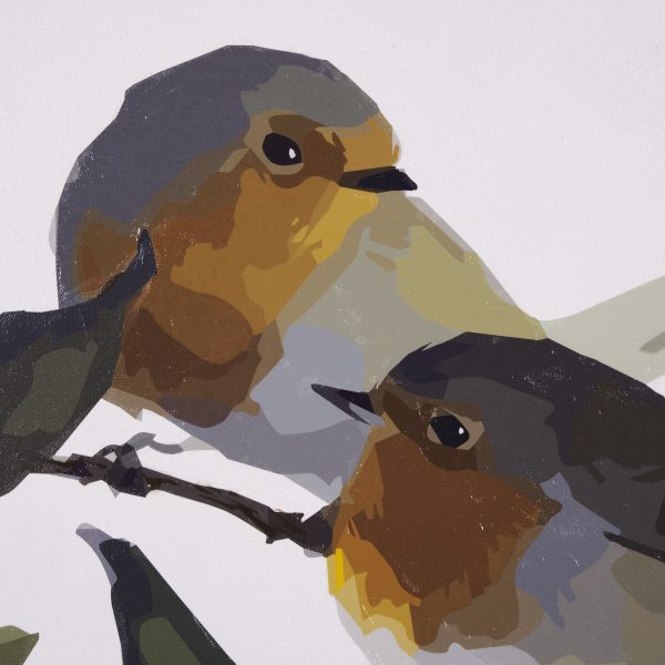 Birds Apples II by Mercana Studio a Hand Embelished Textured Canvas 7