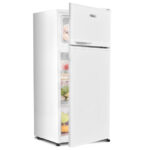 Black 2 Door Compact Refrigerator with Freezer 3.4 Cu. Ft.