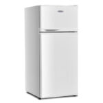 Black 2 Door Compact Refrigerator with Freezer 3.4 Cu. Ft.