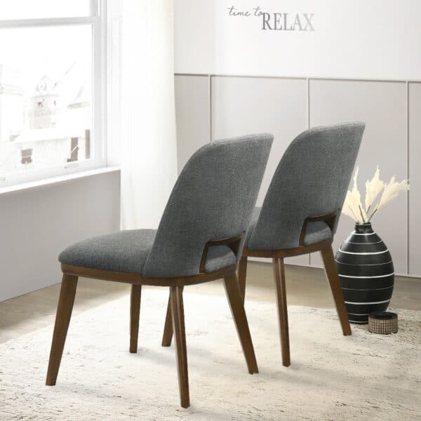 BlakeDarkGreyFabricDiningChair 1