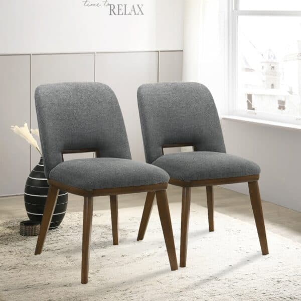 BlakeDarkGreyFabricDiningChair 2