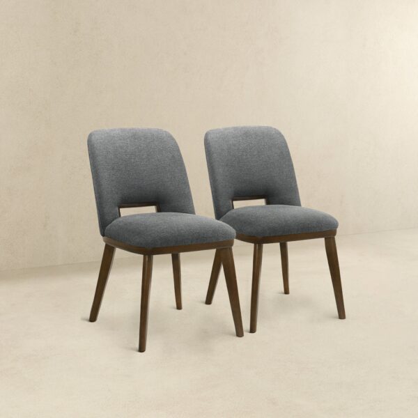 BlakeDarkGreyFabricDiningChair 4