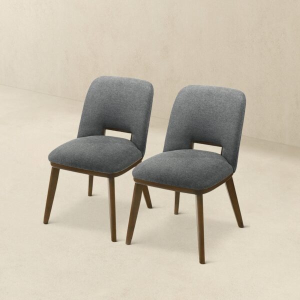 BlakeDarkGreyFabricDiningChair 5