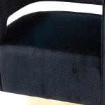 Blanca Black Velvet Swivel Barrel Accent Chair 10 Blanca Black Velvet Swivel Barrel Accent Chair
