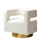 Blanca Ivory Velvet Swivel Accent Barrel Chair 7 Blanca Ivory Velvet Swivel Accent Barrel Chair