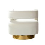 Blanca Ivory Velvet Swivel Accent Barrel Chair 9 Blanca Ivory Velvet Swivel Accent Barrel Chair