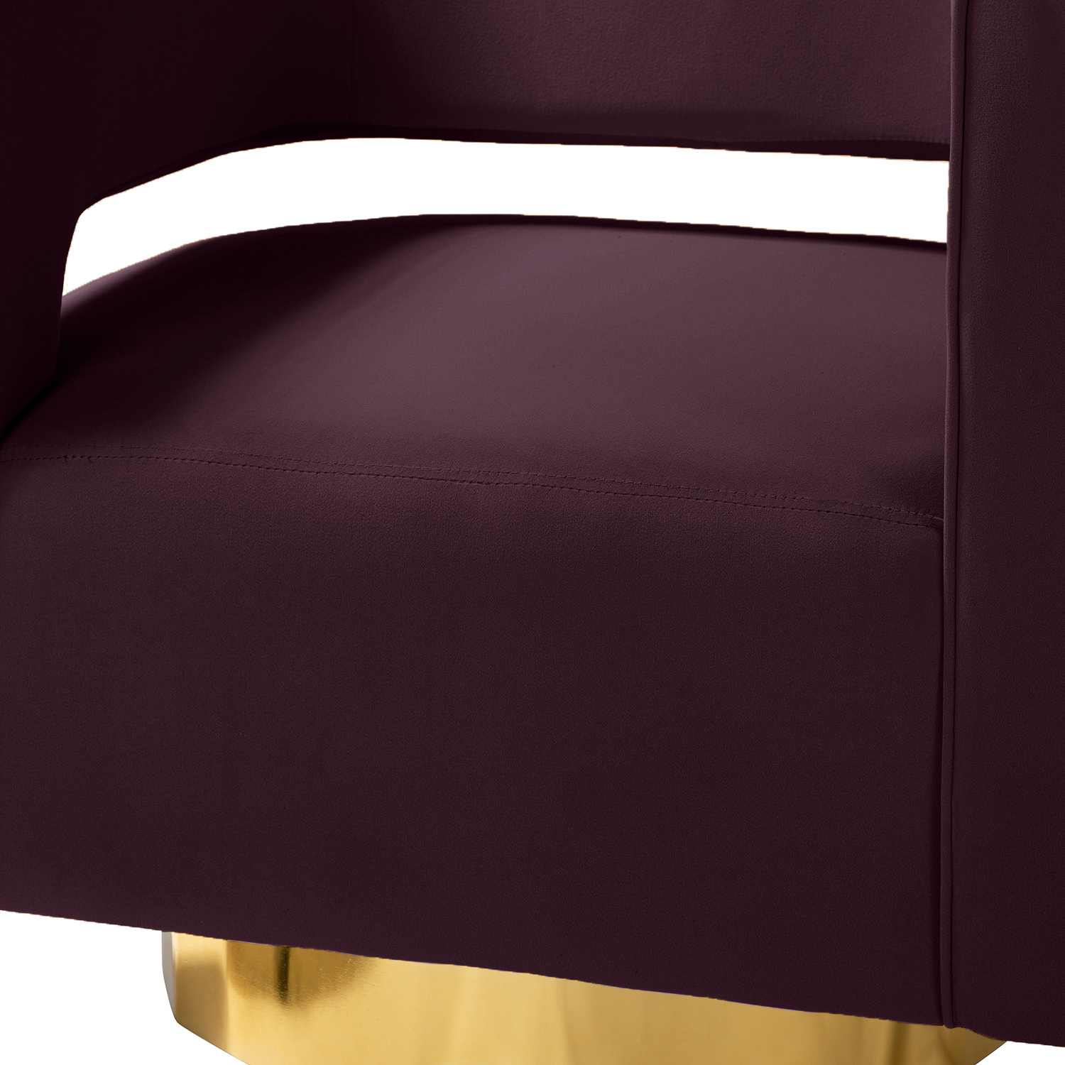 Blanca Purple Velvet Swivel Barrel Accent Chair 5 Blanca Purple Velvet Swivel Barrel Accent Chair - Image 5