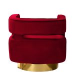 Blanca Red Velvet Swivel Barrel Accent Chair 9 Blanca Red Velvet Swivel Barrel Accent Chair
