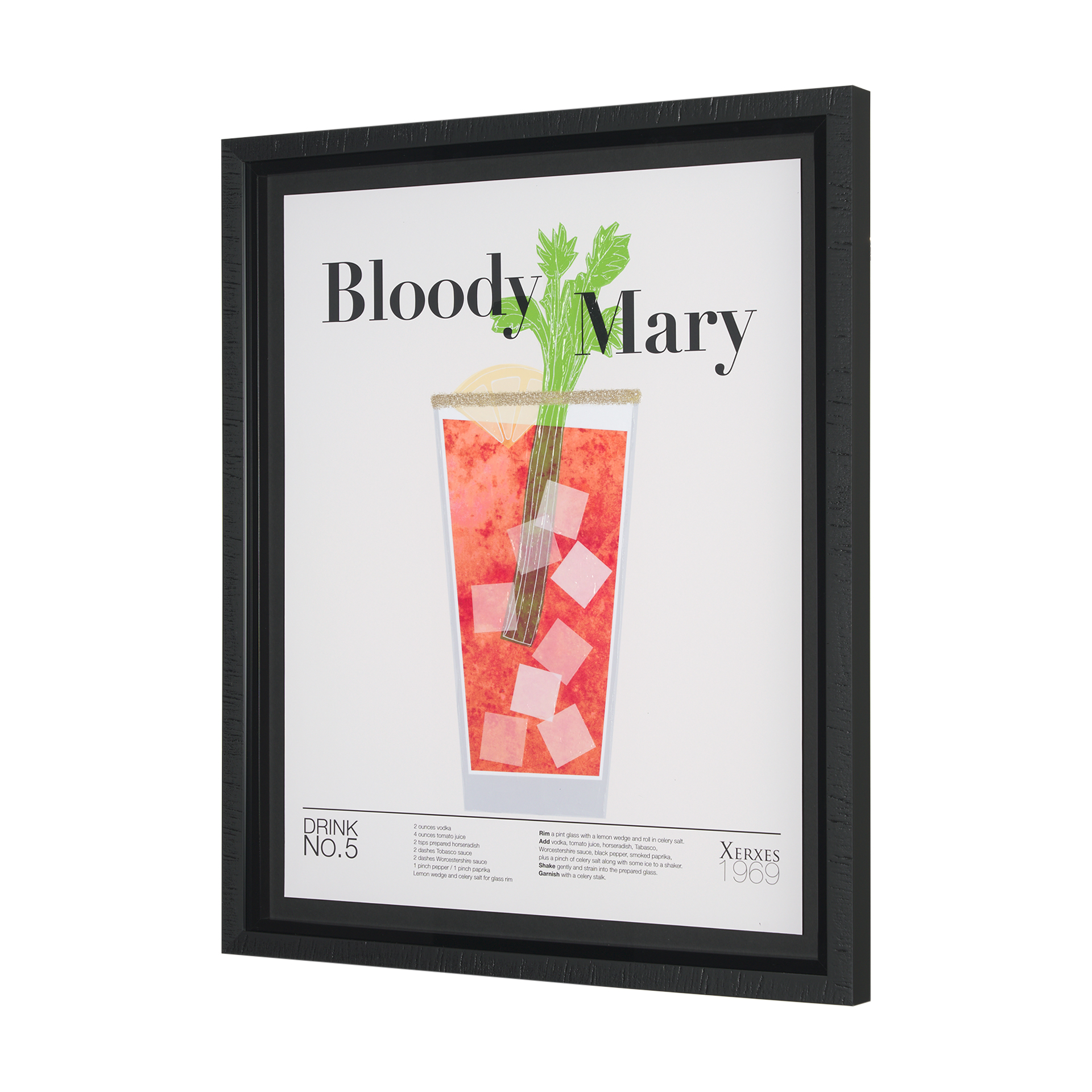 Bloody Mary by Mercana Studio a Hand Embelished Textured Framed Art Print Matted under Glass 2 Bloody Mary by Mercana Studio a Hand Embelished Textured Framed Art Print Matted under Glass - Image 2