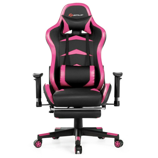Blue Adjustable Massage Gaming Chair with Footrest and Lumbar Support 11 Blue Adjustable Massage Gaming Chair with Footrest and Lumbar Support - Image 11