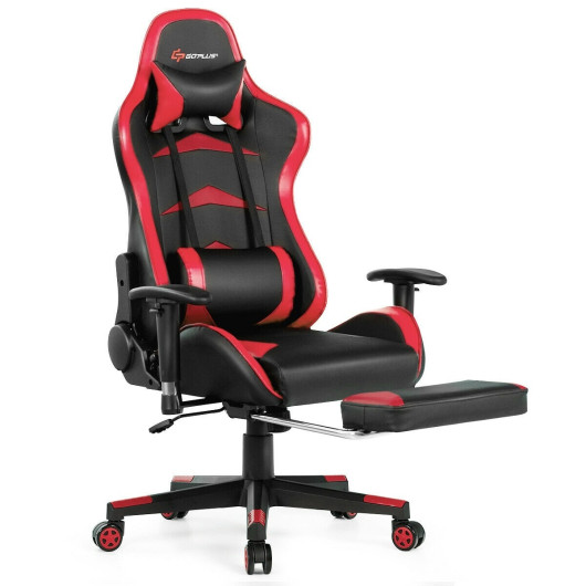 Blue Adjustable Massage Gaming Chair with Footrest and Lumbar Support 24 Blue Adjustable Massage Gaming Chair with Footrest and Lumbar Support - Image 24