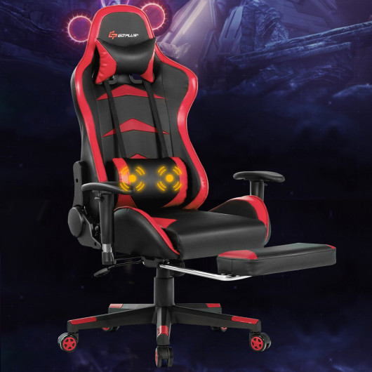 Blue Adjustable Massage Gaming Chair with Footrest and Lumbar Support 27 Blue Adjustable Massage Gaming Chair with Footrest and Lumbar Support - Image 27