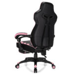 Blue Ergonomic Adjustable Gaming Chair with Footrest and Headrest