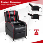 Blue PU Leather Massage Gaming Recliner Chair with Bluetooth Speakers 26 Blue PU Leather Massage Gaming Recliner Chair with Bluetooth Speakers