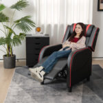 Blue PU Leather Massage Gaming Recliner Chair with Bluetooth Speakers 22 Blue PU Leather Massage Gaming Recliner Chair with Bluetooth Speakers