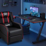 Blue PU Leather Massage Gaming Recliner Chair with Bluetooth Speakers 23 Blue PU Leather Massage Gaming Recliner Chair with Bluetooth Speakers