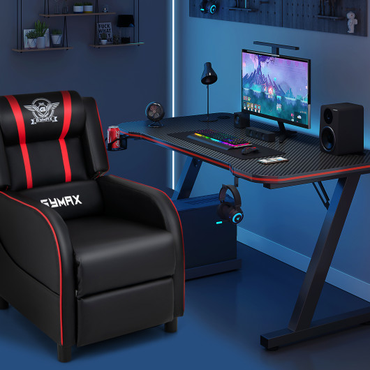 Blue PU Leather Massage Gaming Recliner Chair with Bluetooth Speakers 9 Blue PU Leather Massage Gaming Recliner Chair with Bluetooth Speakers - Image 9