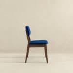 Blue Velvet Mid-Century Modern Dining Chairs (Set of 2)