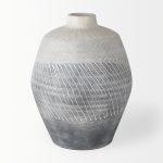 Blume 10H Off-White w/ Gray Textured Vase