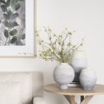Blume 12.5H Off-White w/ Gray Textured Vase
